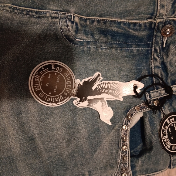 Rhinestone NWT Platinum Plush ✨️ Jeans. 13 - Picture 6 of 9